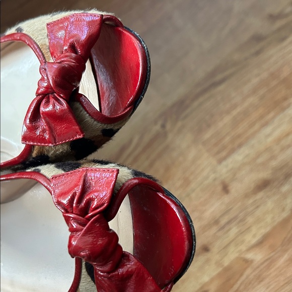 Christian Louboutin Red and Leopard Print Flats    Size 10 - Picture 13 of 13
